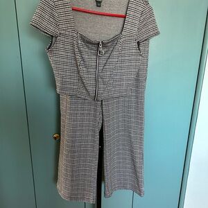 Wild Fable Checkered Jumpsuit with Zipper